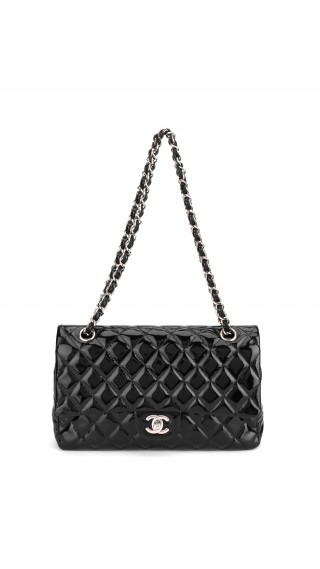 Chanel Double Flap Medium Patent