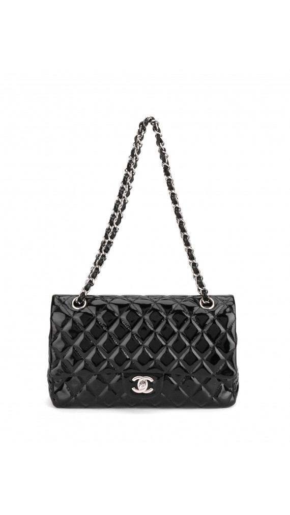 Chanel Double Flap Medium Patent