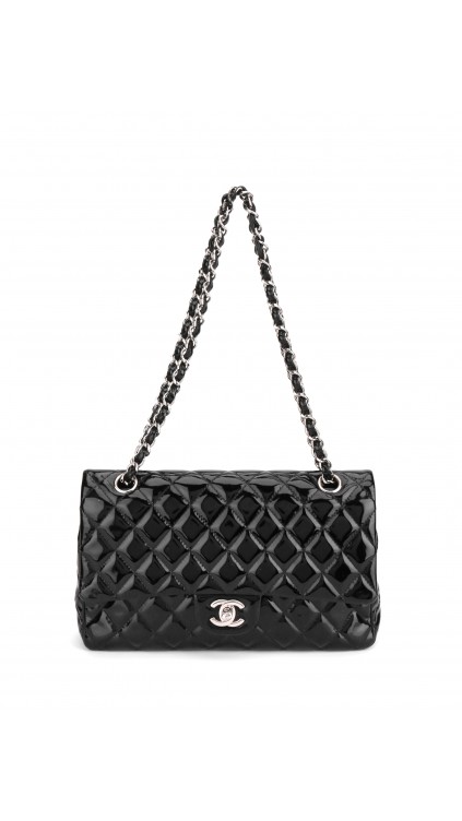 Chanel Double Flap Medium Patent