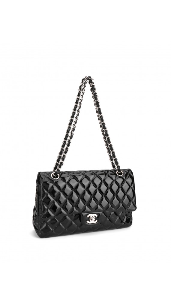 Chanel Double Flap Medium Patent