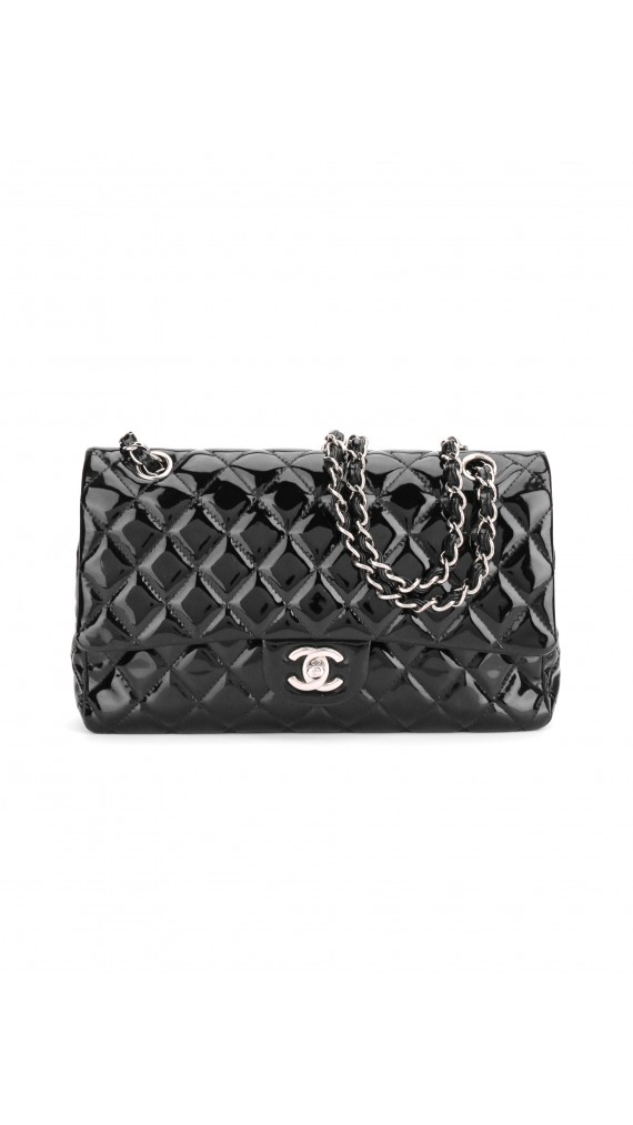 Chanel Double Flap Medium Patent