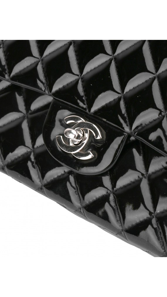 Chanel Double Flap Medium Patent