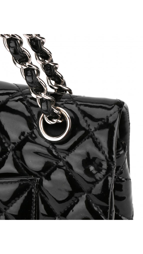 Chanel Double Flap Medium Patent