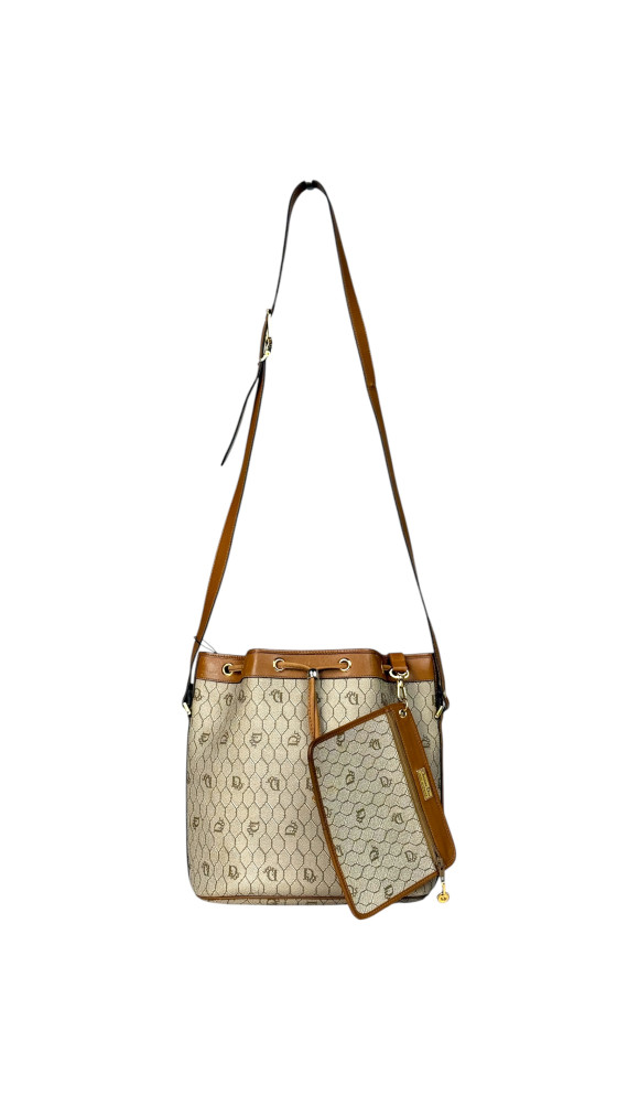 Vintage Dior Honeycumb Bucket Bag m. Clutch