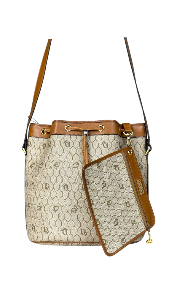 Vintage Dior Honeycumb Bucket Bag m. Clutch