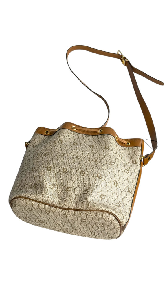 Vintage Dior Honeycumb Bucket Bag m. Clutch