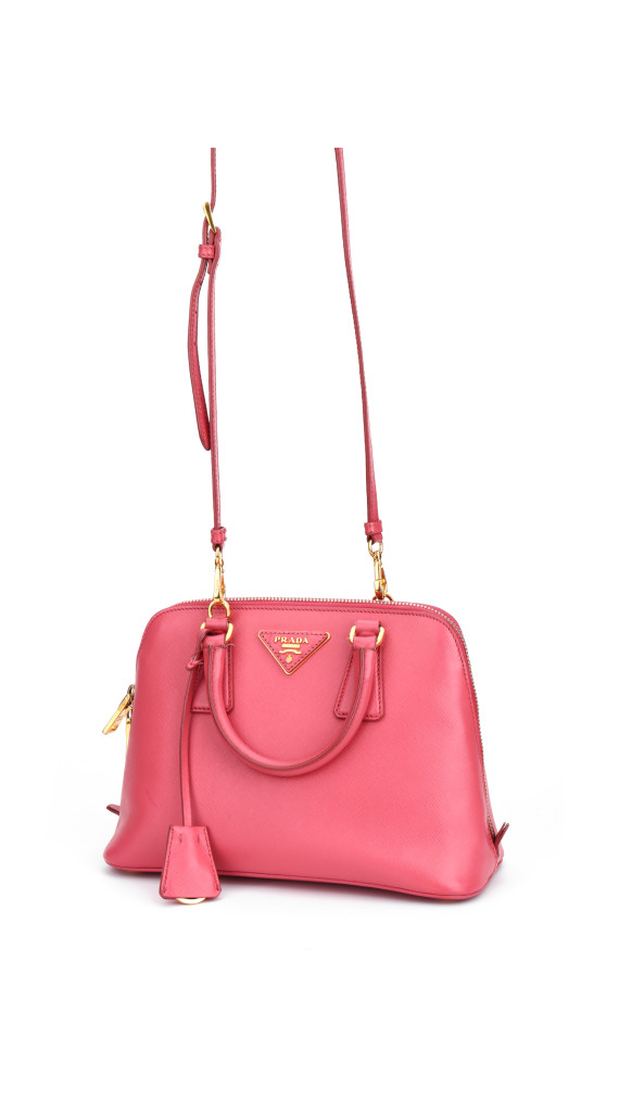 Prada Saffiano Lux Promenade Shoulder Bag