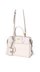 Prada Hvit Saffiano City Hand Shoulder Bag