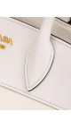 Prada Hvit Saffiano City Hand Shoulder Bag