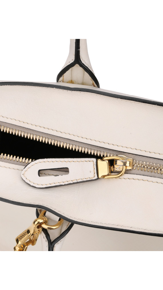 Prada Hvit Saffiano City Hand Shoulder Bag