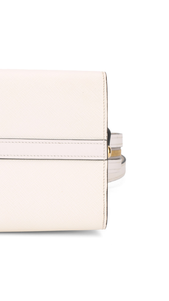 Prada Hvit Saffiano City Hand Shoulder Bag