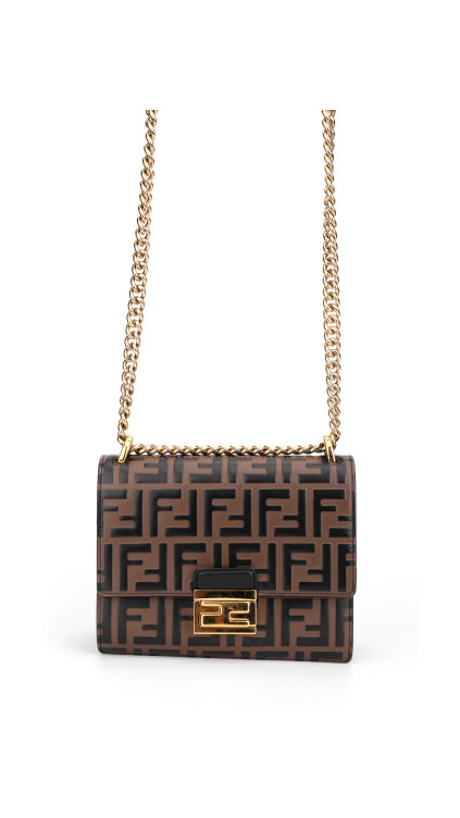 FENDI Small Kan U FF Pattern Shoulder Bag