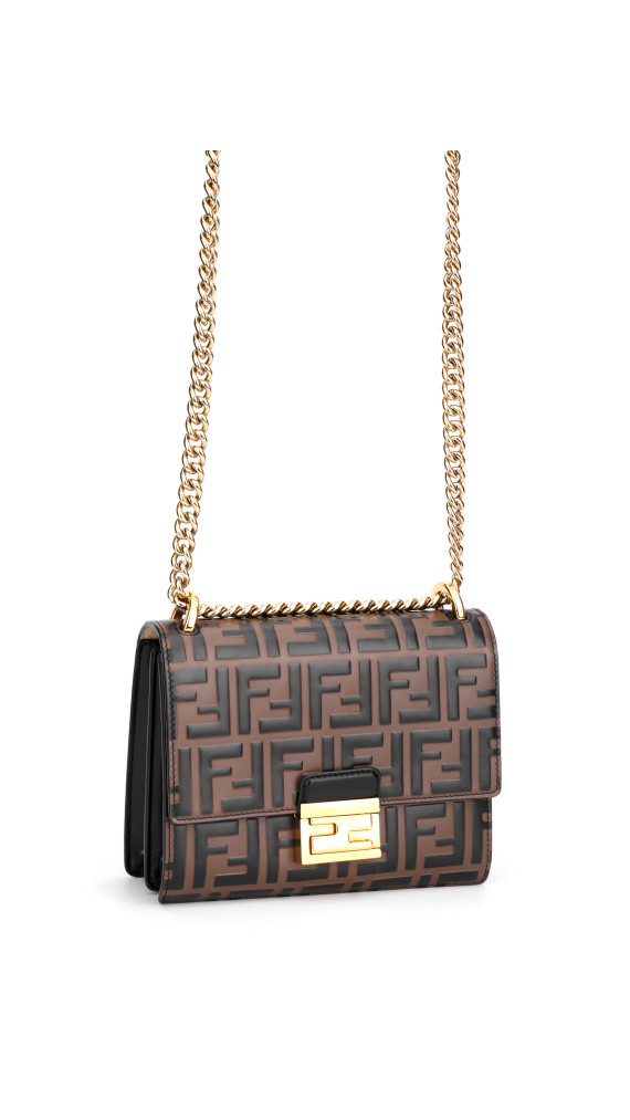 FENDI Small Kan U FF Pattern Shoulder Bag