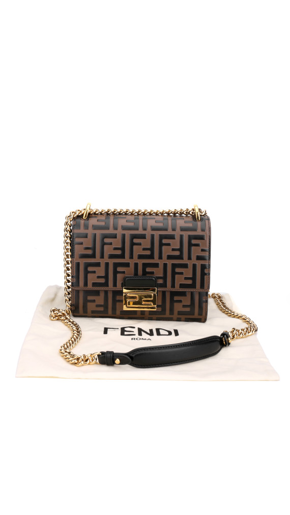 FENDI Small Kan U FF Pattern Shoulder Bag