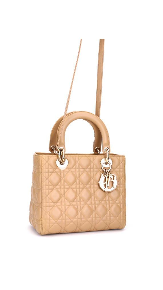 Lady Dior Medium Beige m. GHW