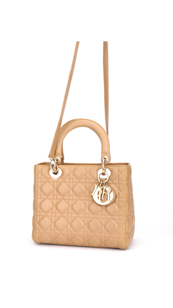 Lady Dior Medium Beige m. GHW