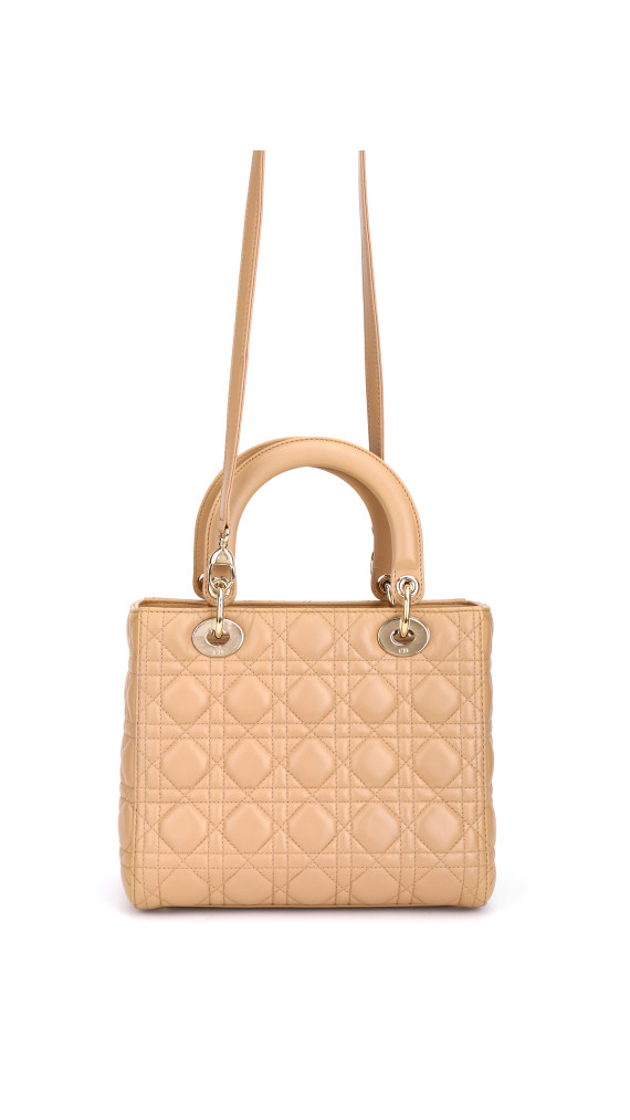 Lady Dior Medium Beige m. GHW