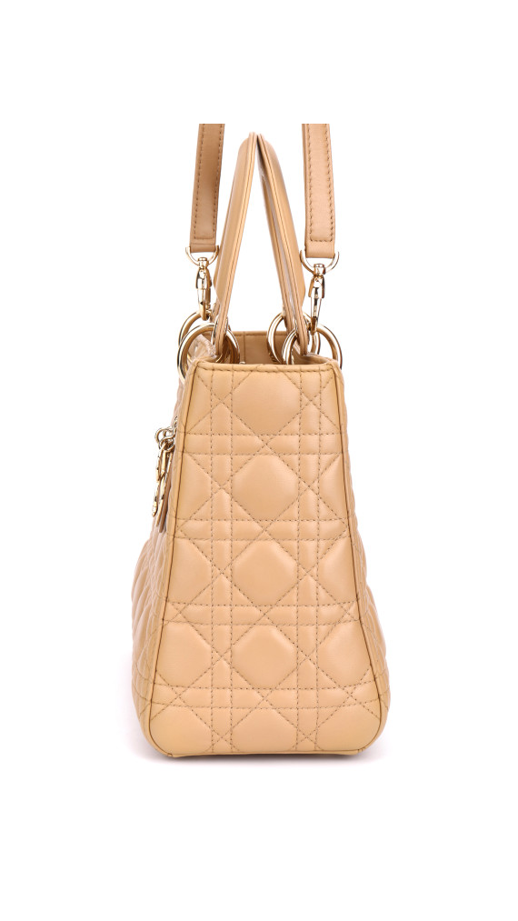 Lady Dior Medium Beige m. GHW