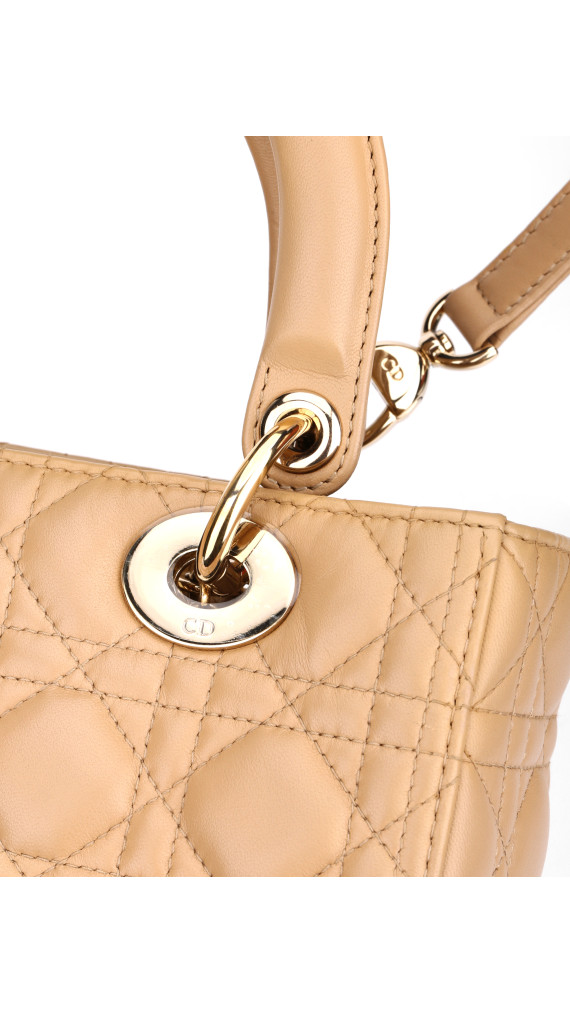 Lady Dior Medium Beige m. GHW