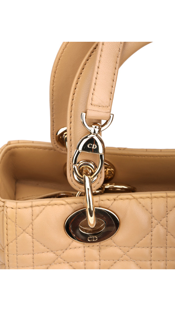 Lady Dior Medium Beige m. GHW
