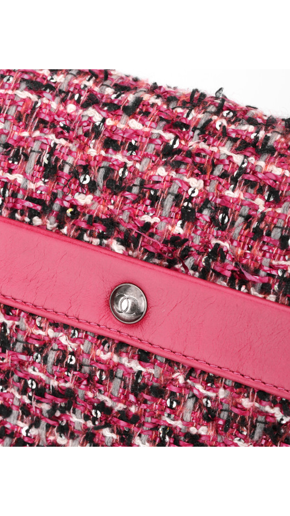 Chanel Tweed Flap Crossbody Bag
