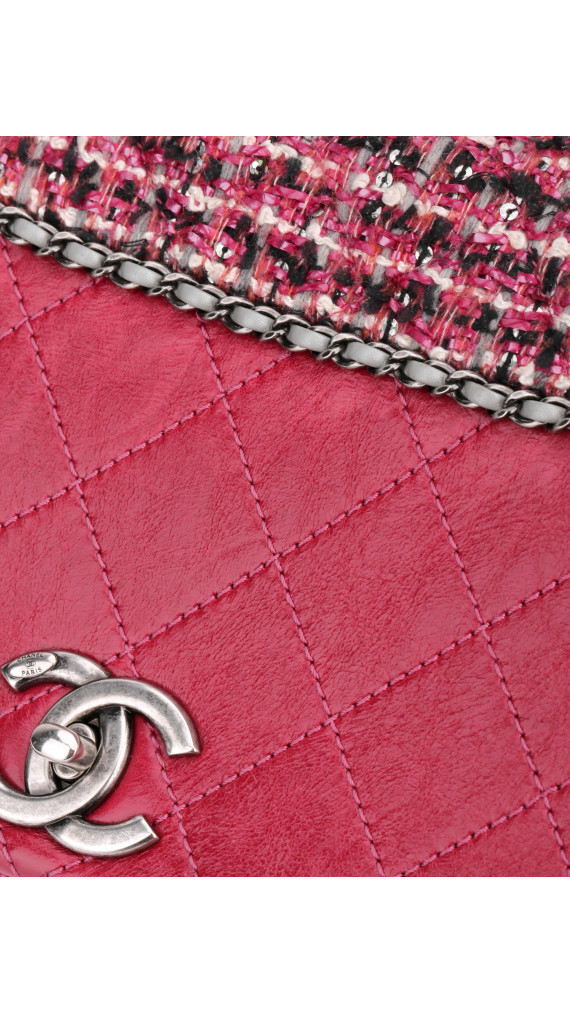Chanel Tweed Flap Crossbody Bag