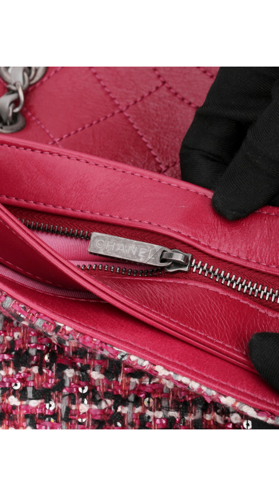 Chanel Tweed Flap Crossbody Bag