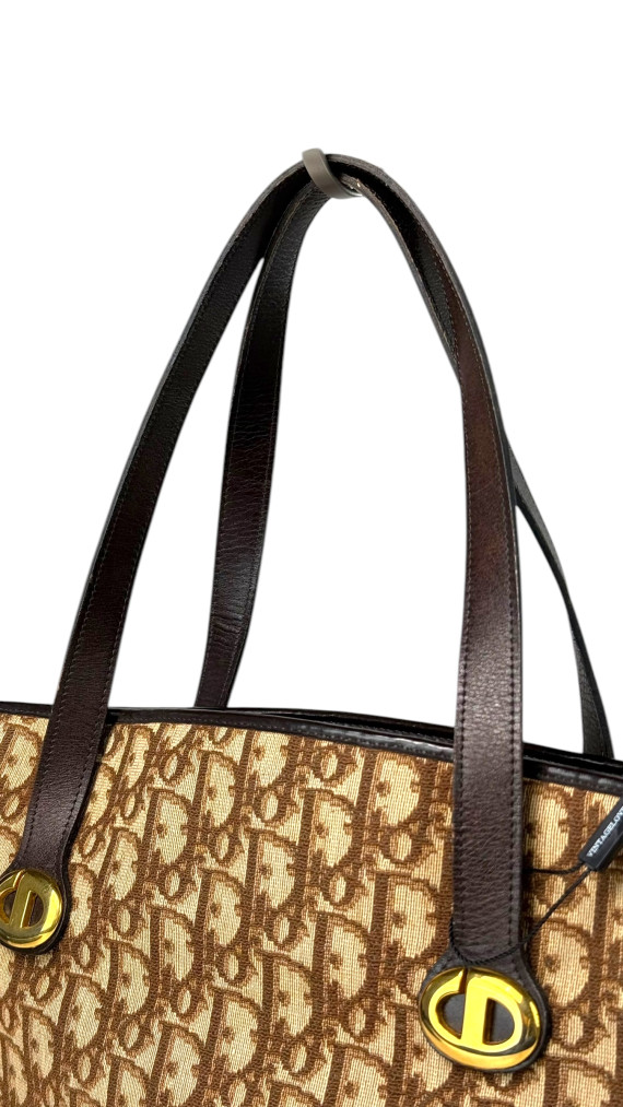 Vintage Dior Monogram Tote Bag