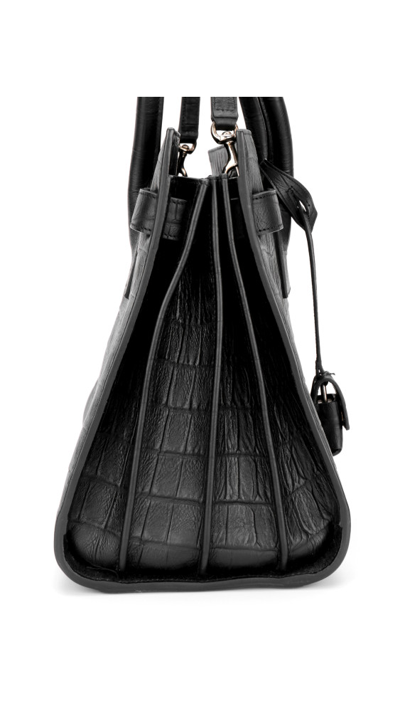 YSL Sac De Jour Size Small Croco Shoulder Bag