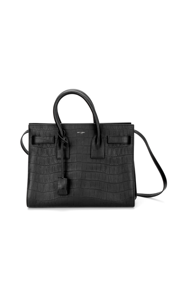 YSL Sac De Jour Size Small Croco Shoulder Bag