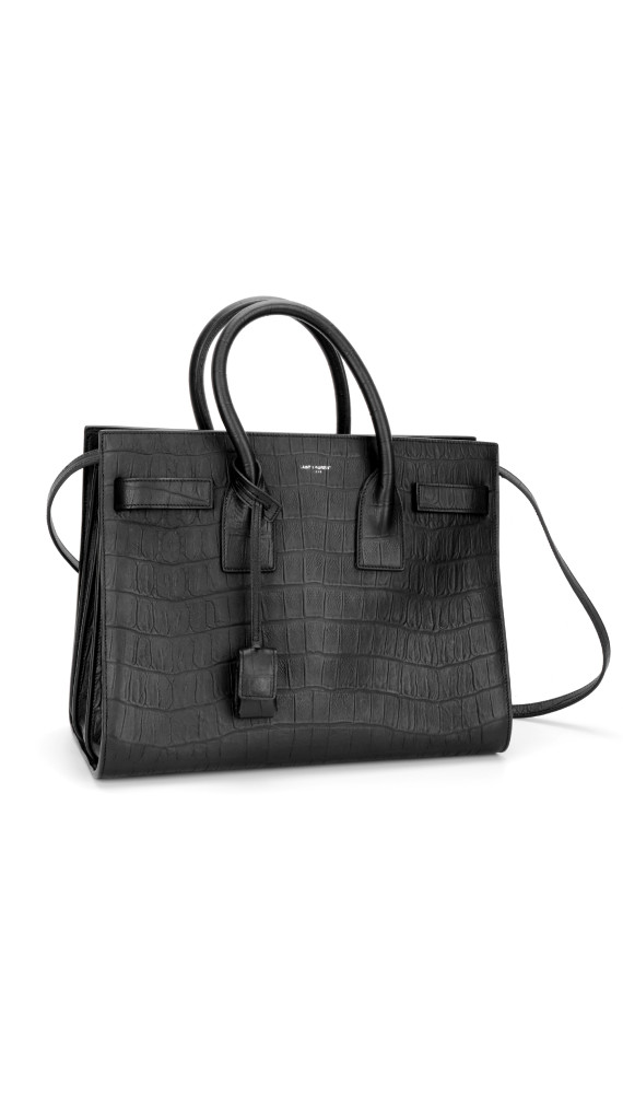 YSL Sac De Jour Size Small Croco Shoulder Bag