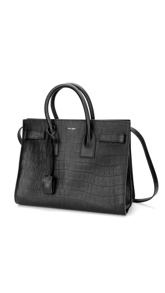 YSL Sac De Jour Size Small Croco Shoulder Bag