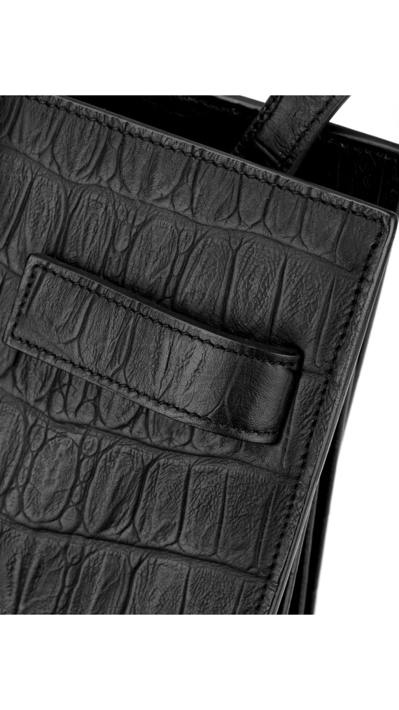 YSL Sac De Jour Size Small Croco Shoulder Bag