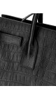 YSL Sac De Jour Size Small Croco Shoulder Bag