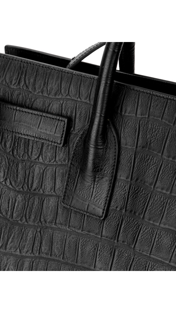 YSL Sac De Jour Size Small Croco Shoulder Bag