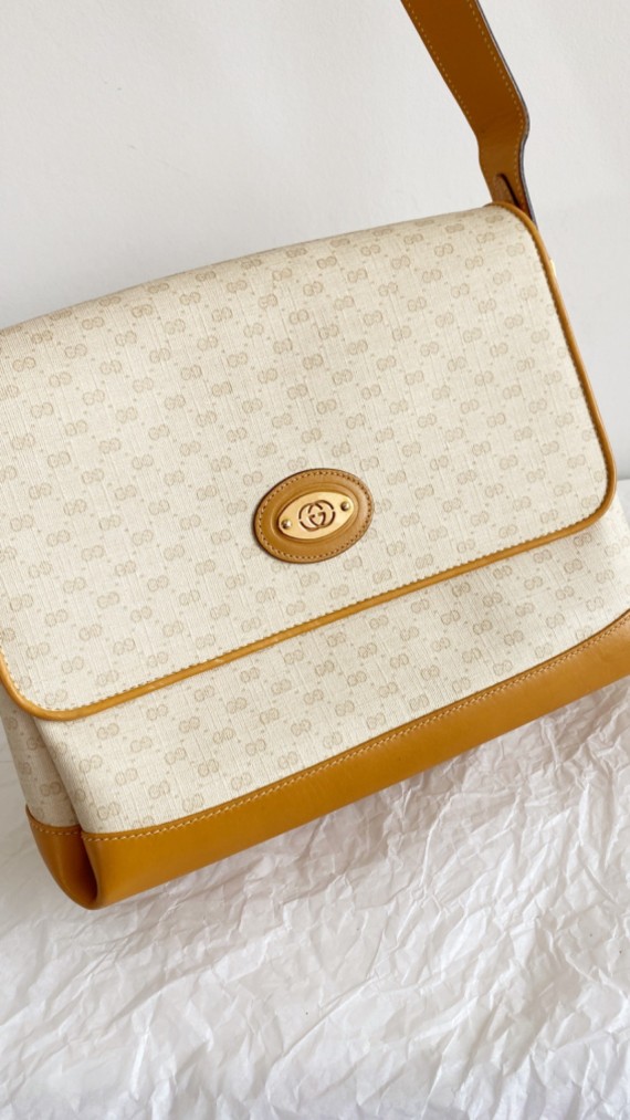 Gucci vintage canvas crossbody bag