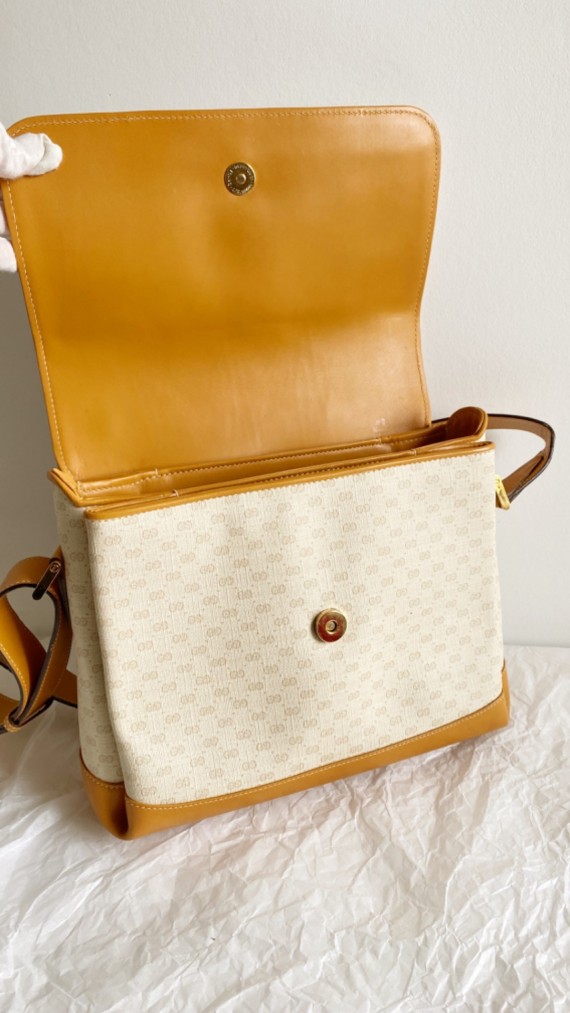 Gucci vintage canvas crossbody bag