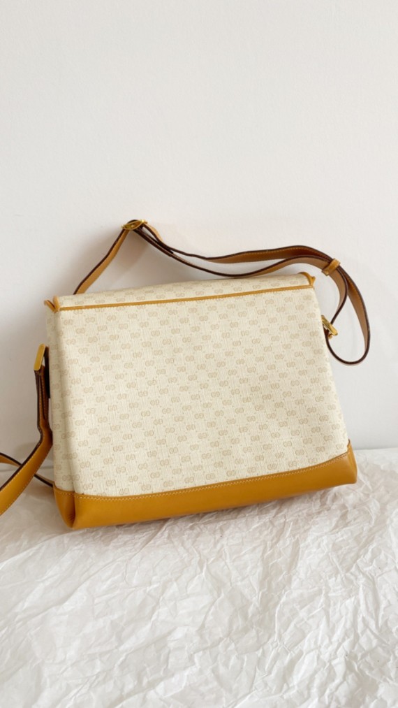 Gucci vintage canvas crossbody bag