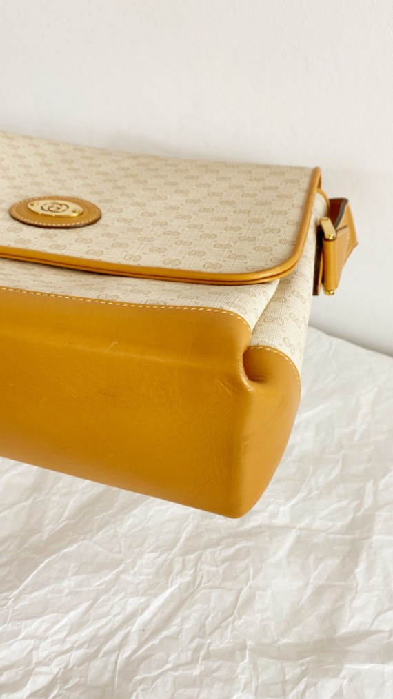 Gucci vintage canvas crossbody bag