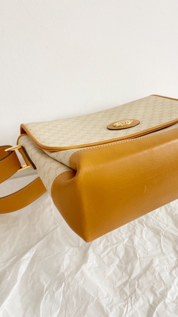 Gucci vintage canvas crossbody bag