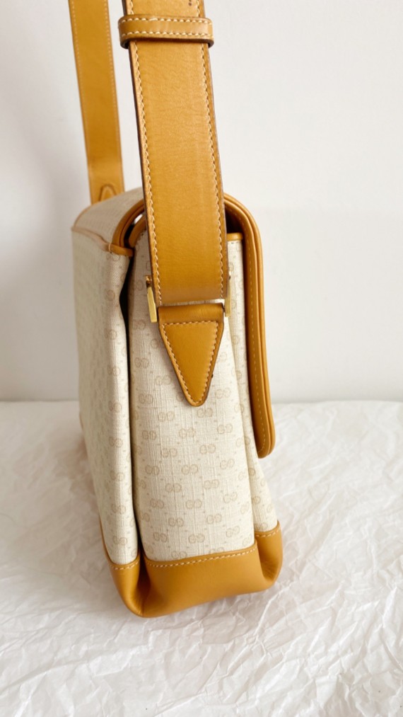 Gucci vintage canvas crossbody bag