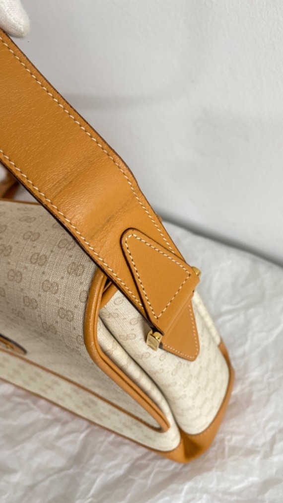 Gucci vintage canvas crossbody bag