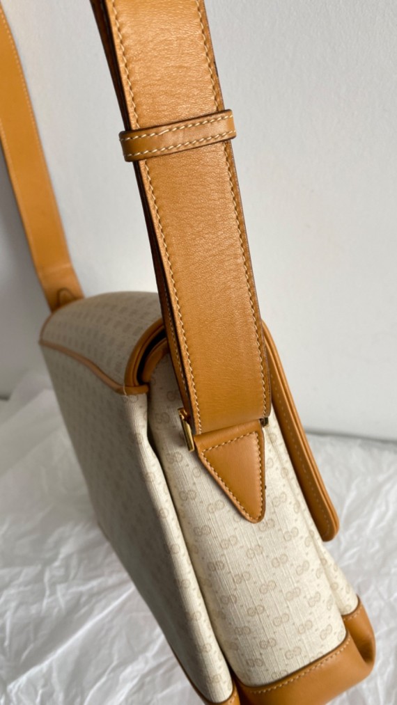 Gucci vintage canvas crossbody bag