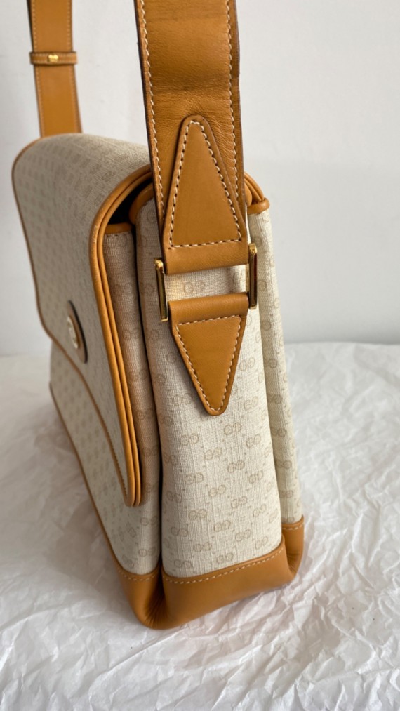 Gucci vintage canvas crossbody bag