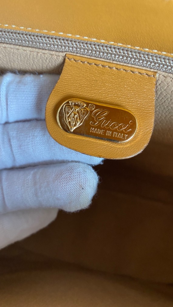 Gucci vintage canvas crossbody bag