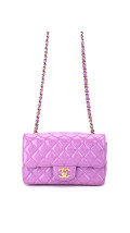 Chanel Klassisk Small Flap Lavendel Patent Leather