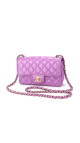 Chanel Klassisk Small Flap Lavendel Patent Leather
