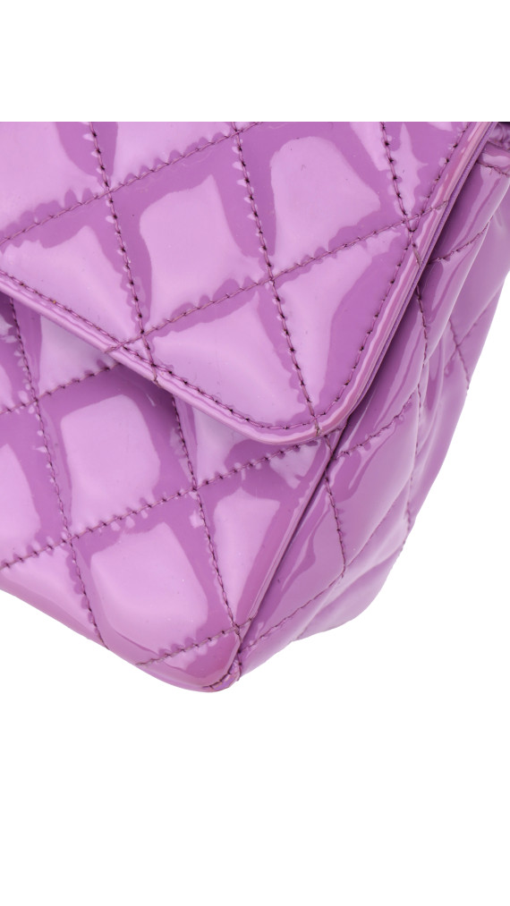 Chanel Klassisk Small Flap Lavendel Patent Leather
