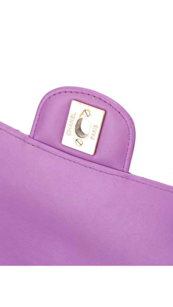 Chanel Klassisk Small Flap Lavendel Patent Leather