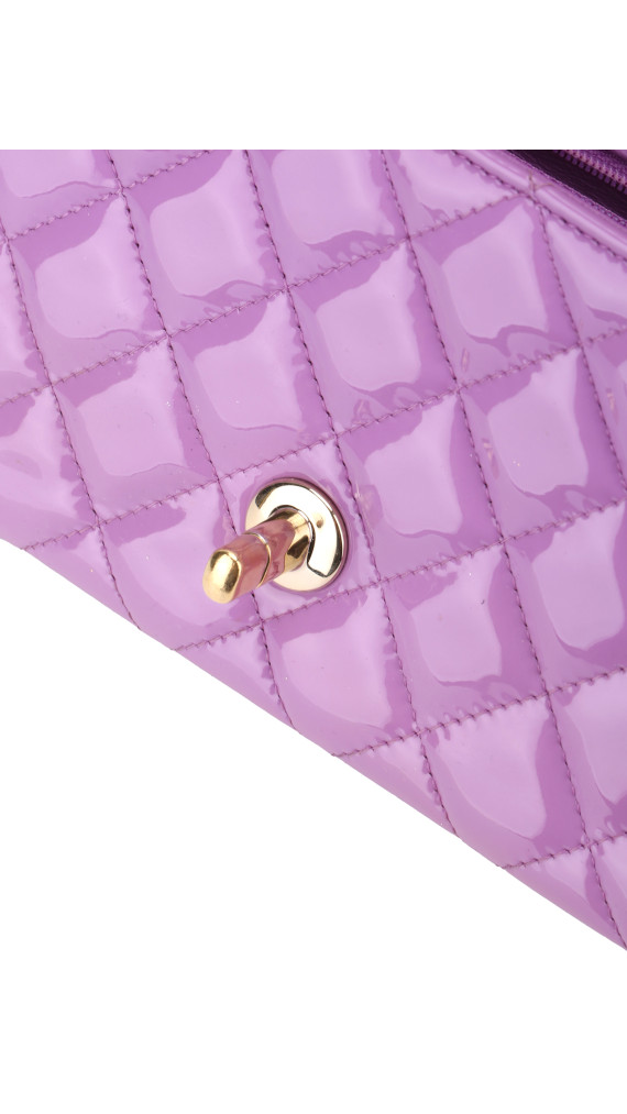Chanel Klassisk Small Flap Lavendel Patent Leather